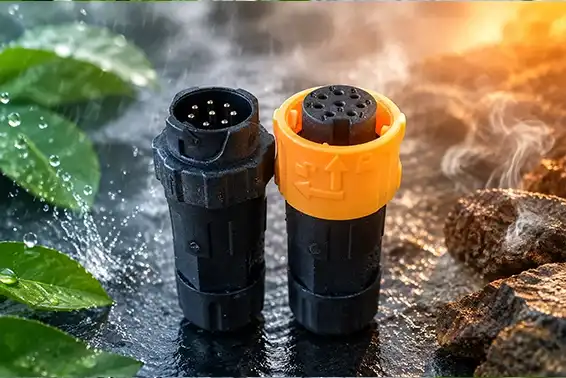 What are the key benefits of using P16 push pull connectors in outdoor settings?